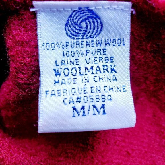 𝅺vintage Tabi Red Embroidered floral Cabincore Pure Wool Women's Jacket. Medium - Picture 4 of 10